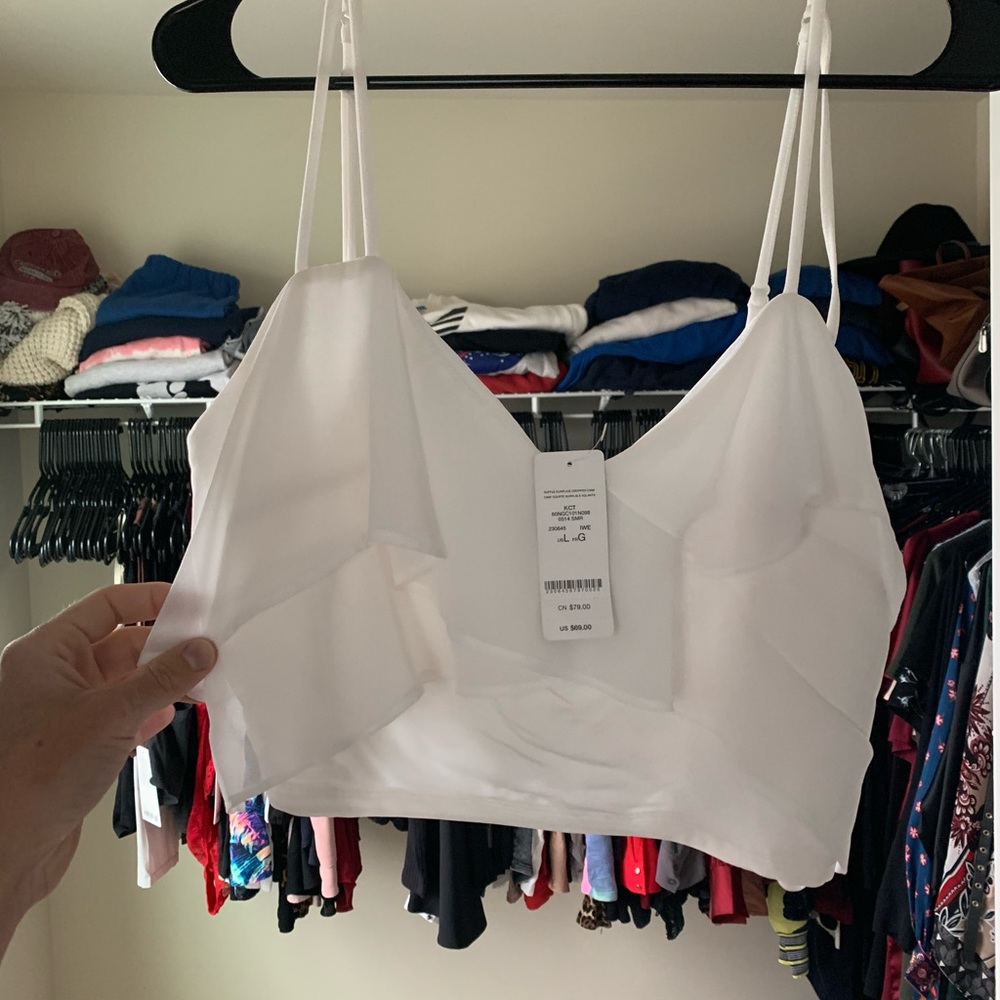 BEBE White Crop Top